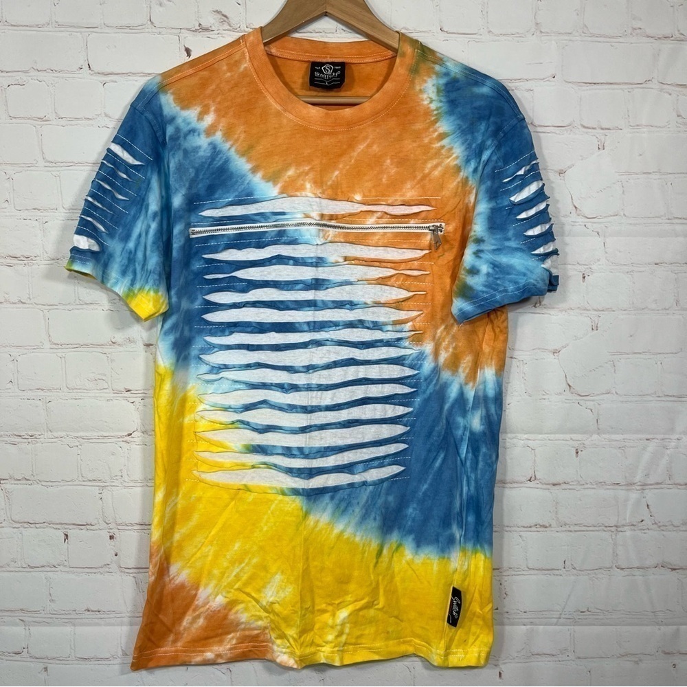 Switch Remarkable Shirt Mens Large Multicolor Wrips Tears T Shirt Crew Neck